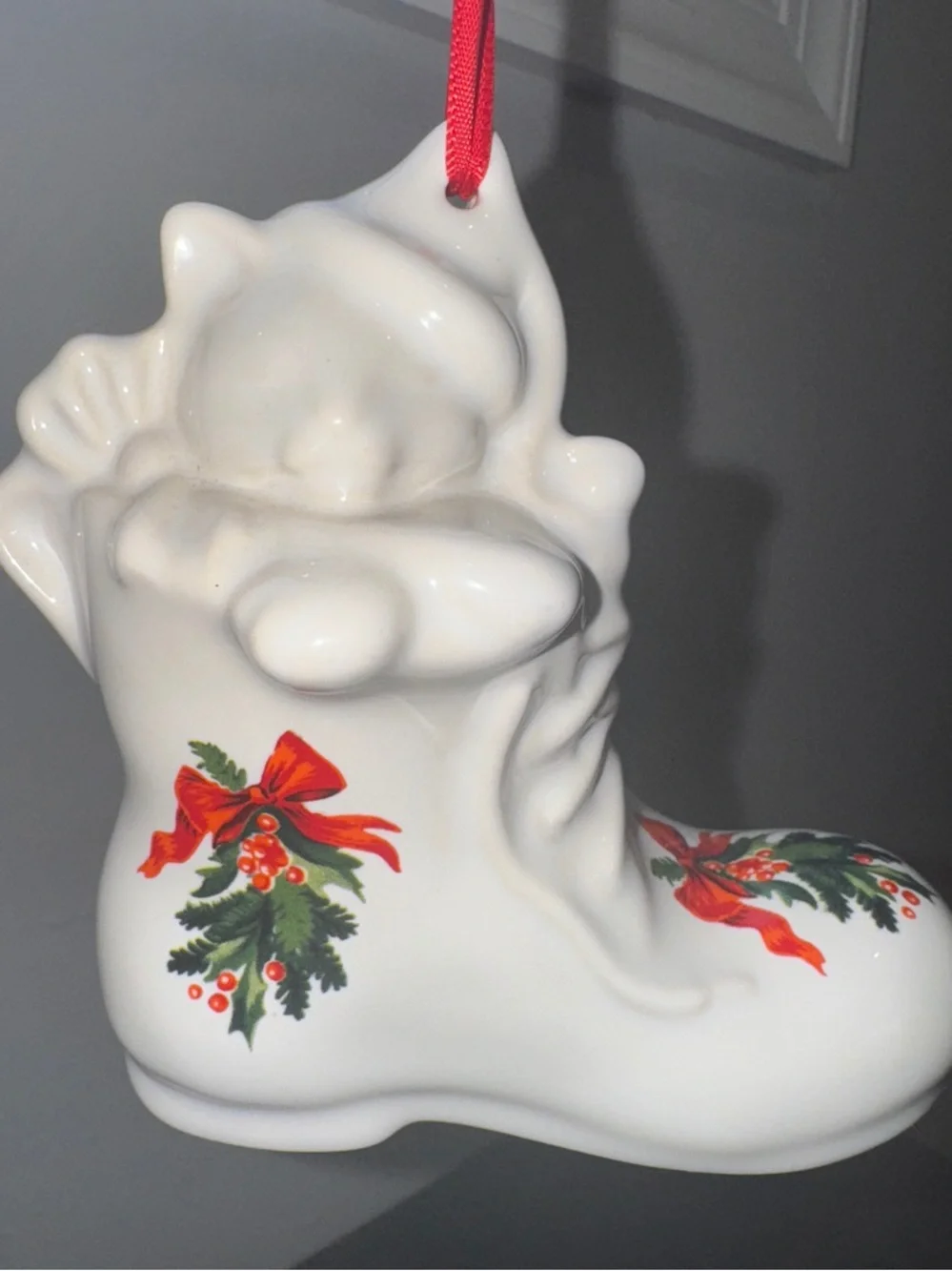 Pfaltzgraff 1997 Merry Christmas Bell Series Kitten in Boot Ornament